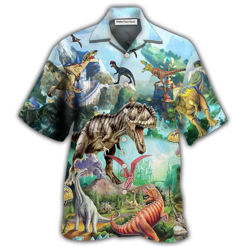 Dinosaur World Summer Sky Cool - Hawaiian Shirt