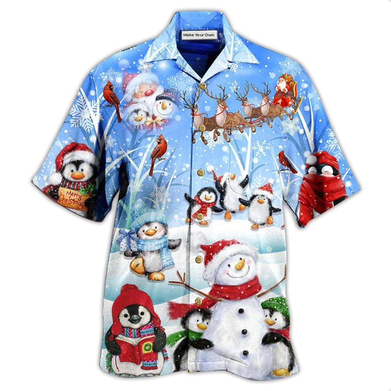 Snowman Wishing You A Little Cuteness - Hawaiian Shirt