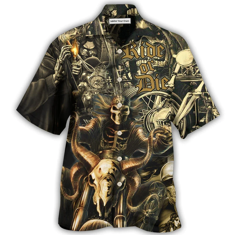 Motorcycle Love Life Ride Or Die - Hawaiian Shirt