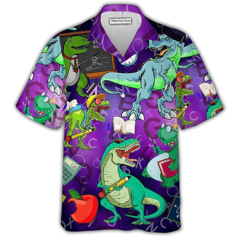 Dinosaur Funny Summer - Hawaiian Shirt