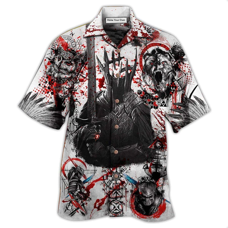 Viking Dare To Fight With Knight - Hawaiian Shirt