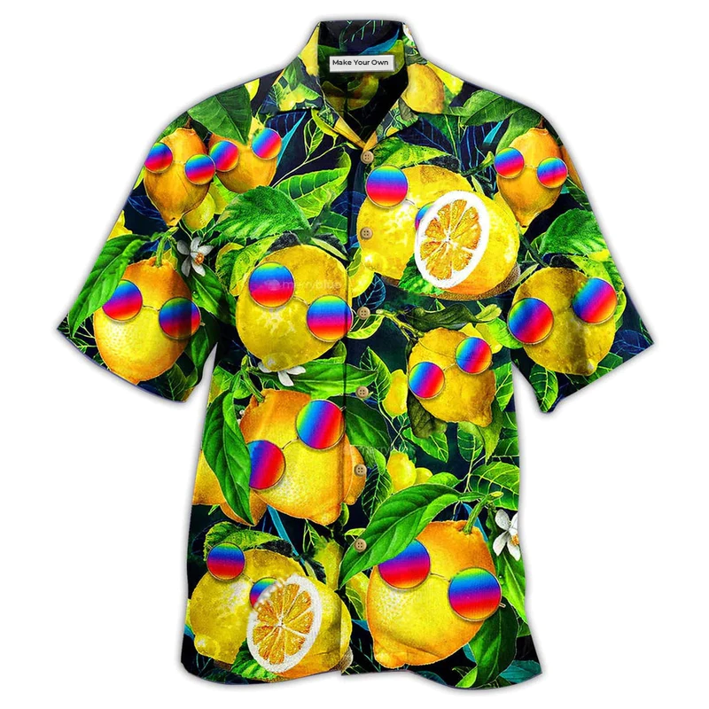 Hippie Funny Lemon Peace - Hawaiian Shirt