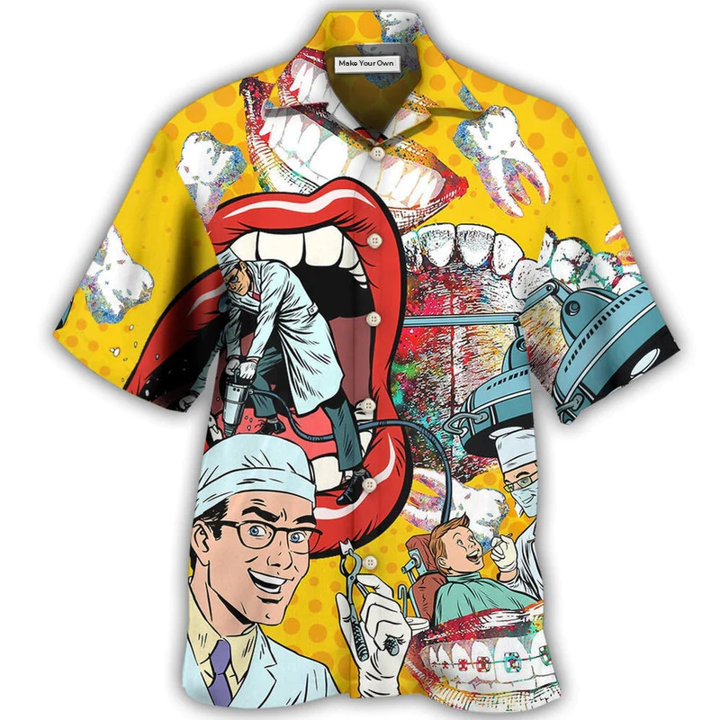 Dentist Funny Teeth - Hawaiian Shirt