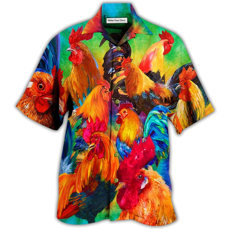 Chicken Rooster Style - Hawaiian Shirt