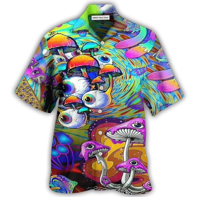 Hippie Mushroom Eyes Color Style - Hawaiian Shirt