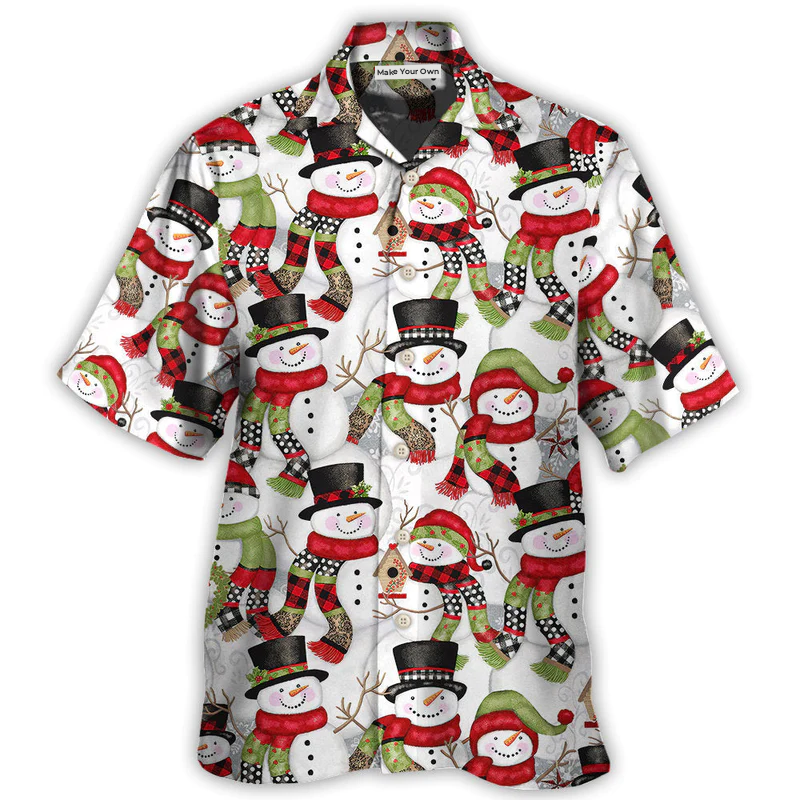Christmas Snowman Family Happy Christmas - Hawaiian Shirt