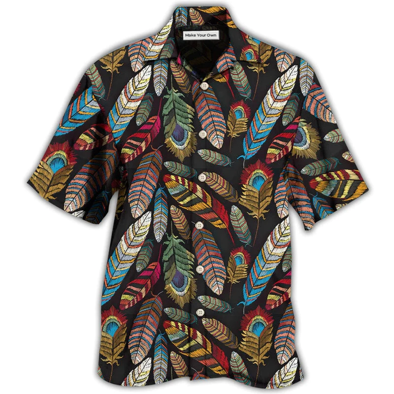 Native Beautiful Feather Look At - Hawaiian Shirt