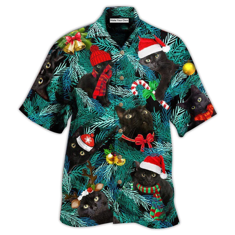 Black Cat Is It Jolly Enough Black Cat - Hawaiian Shirt