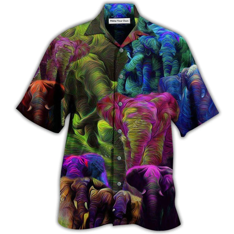 Elephant Colorful Style - Hawaiian Shirt
