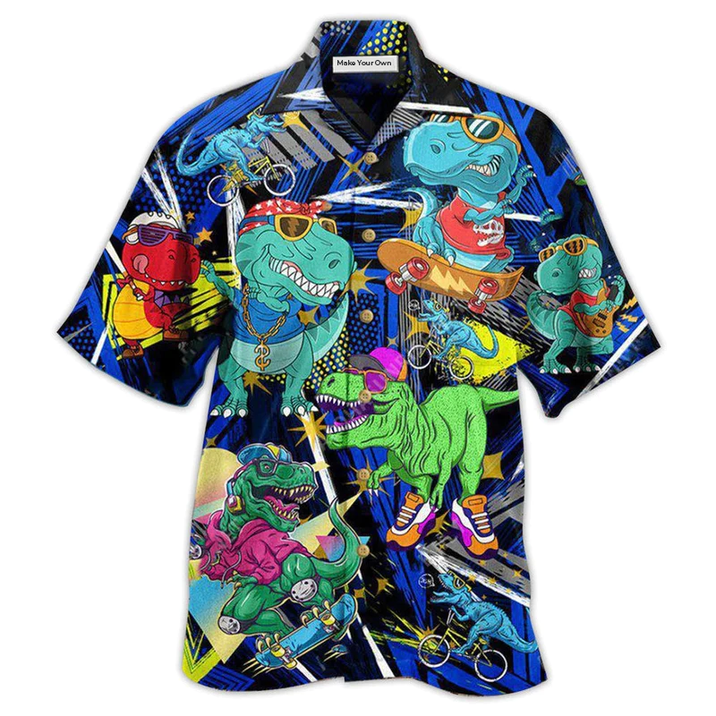 Dinosaur Let The World Hear You - Hawaiian Shirt