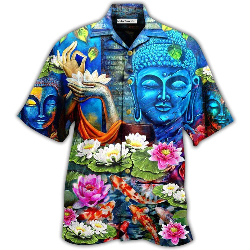 Buddha What You Think You Become With Flowers - Hawaiian Shirt