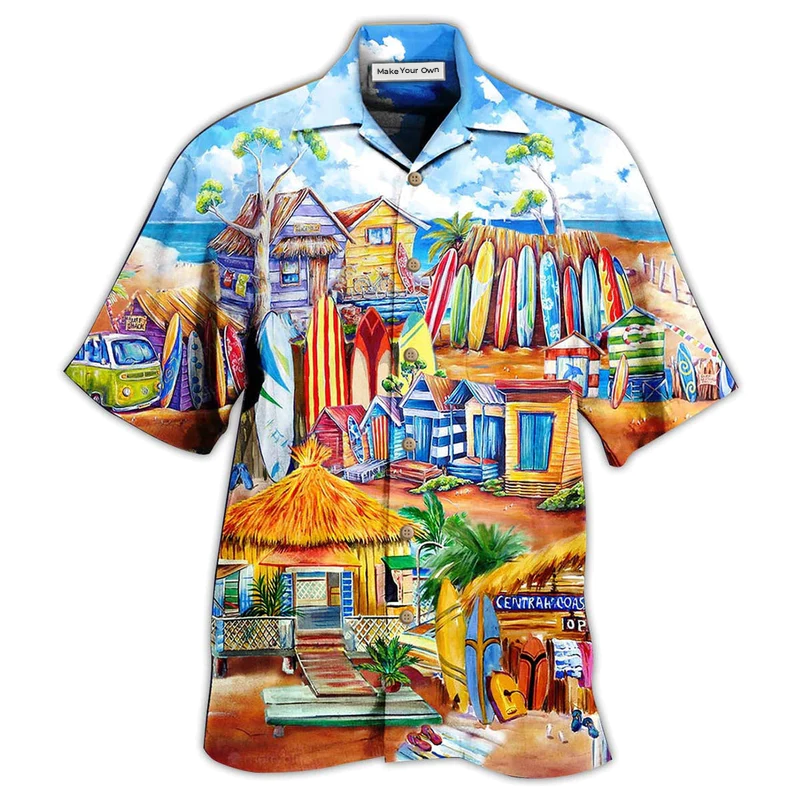 Surfing Store And Beach - Hawaiian Shirt