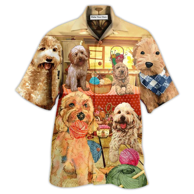 Goldendoodle Lovely Dog Crochet - Hawaiian Shirt