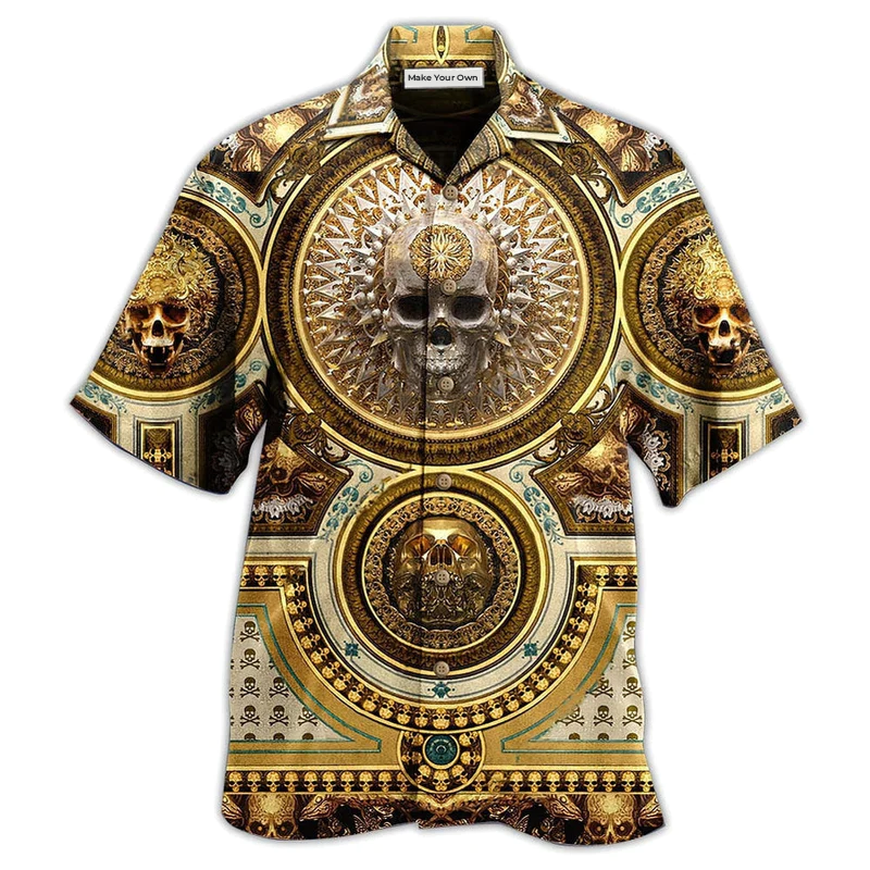 Skull Gold Luxury Style - Hawaiian Shirt
