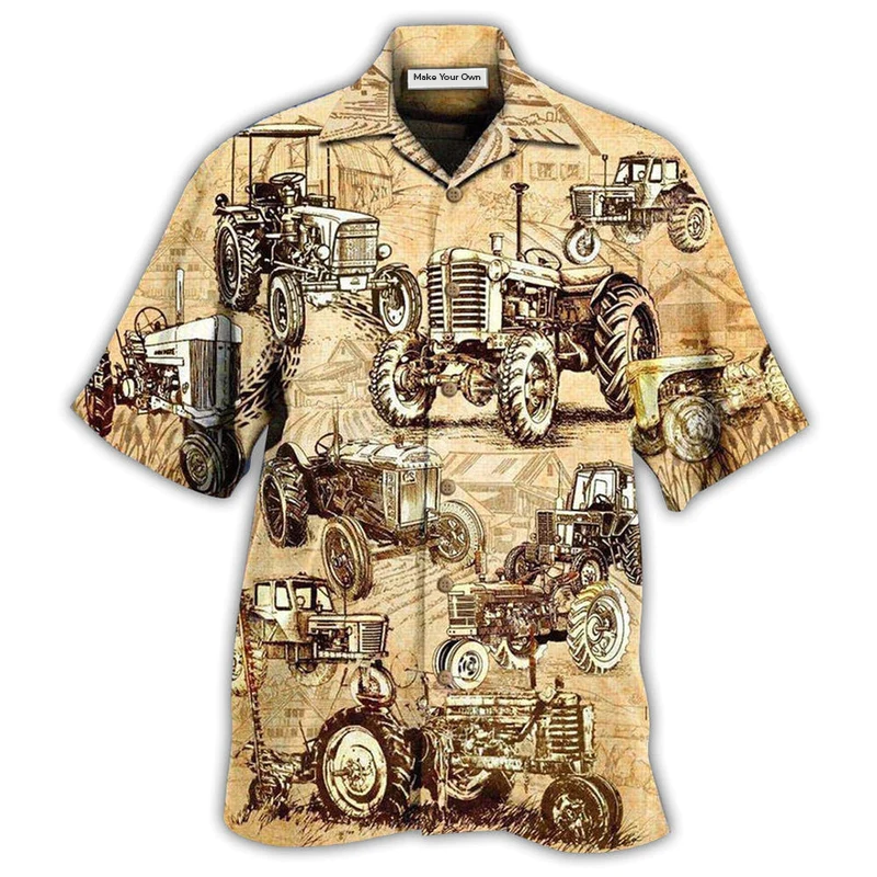 Tractor Farm All I Want To Do Is Work On My Farm - Hawaiian Shirt