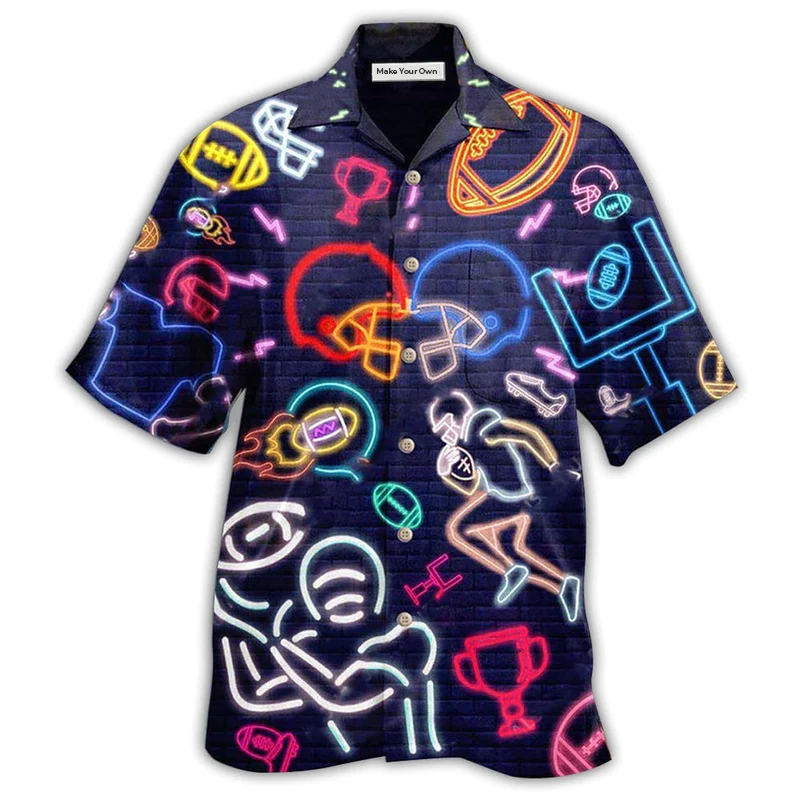 American Football Play Like A King - Hawaiian Shirt