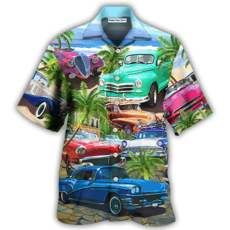 Car Classic Make Me Happy Love Beach - Hawaiian Shirt