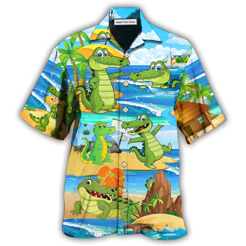 Crocodile Love Life Funny - Hawaiian Shirt