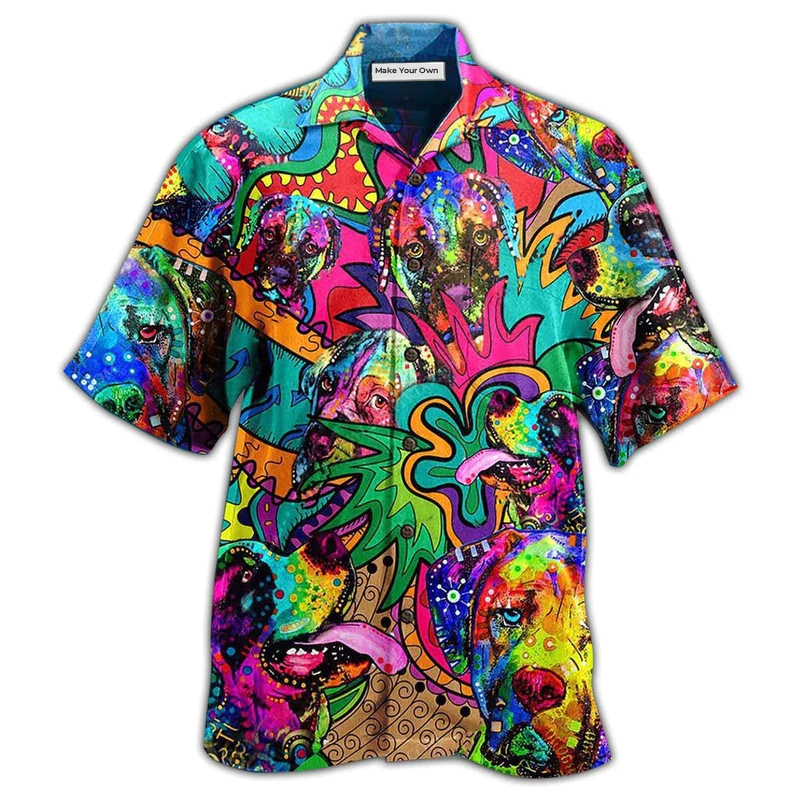 Hippie Dogs Colorfull Style - Hawaiian Shirt