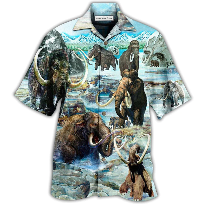 Mammoth Animals Back To Time Mammoth Alive - Hawaiian Shirt