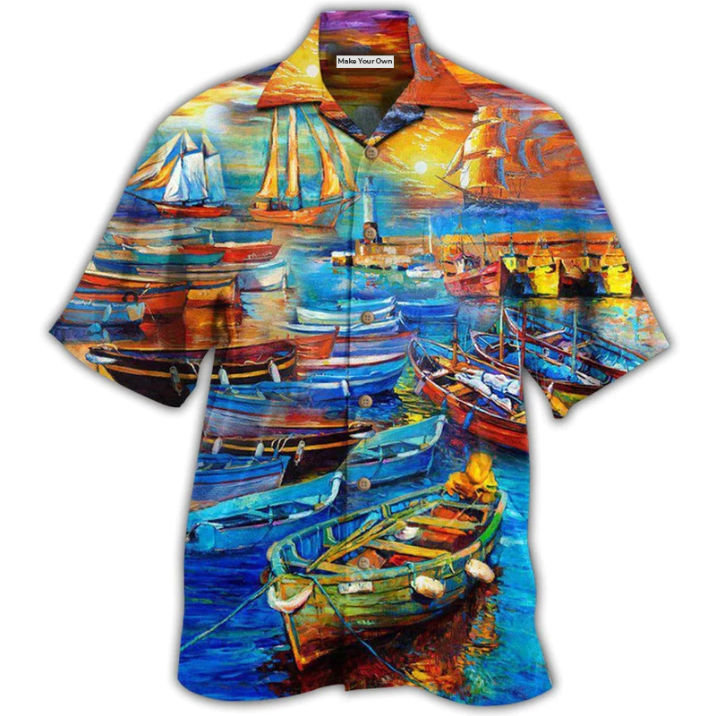 Boat The Bygone Days By The Harbor Eventful Life - Hawaiian Shirt