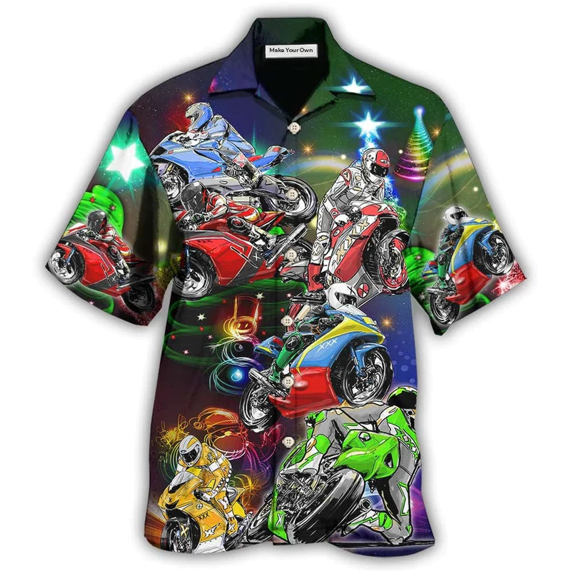 Motorcycle Amazing Christmas - Hawaiian Shirt
