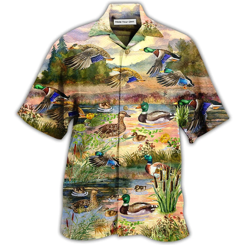 Duck Love Beautiful Sky - Hawaiian Shirt