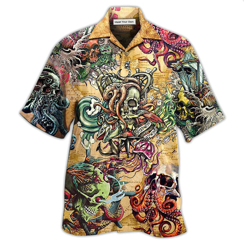 Skull Into The Sea Vintage Classic - Hawaiian Shirt