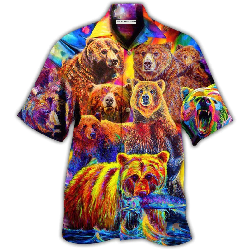Bear Life Is Better With A Bear Color Life - Hawaiian Shirt