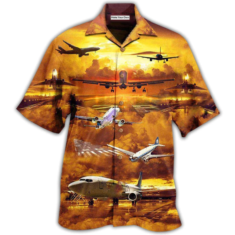Airplane Fly Life Is A Journey Enjoy The Flight Airplane - Hawaiian Shirt