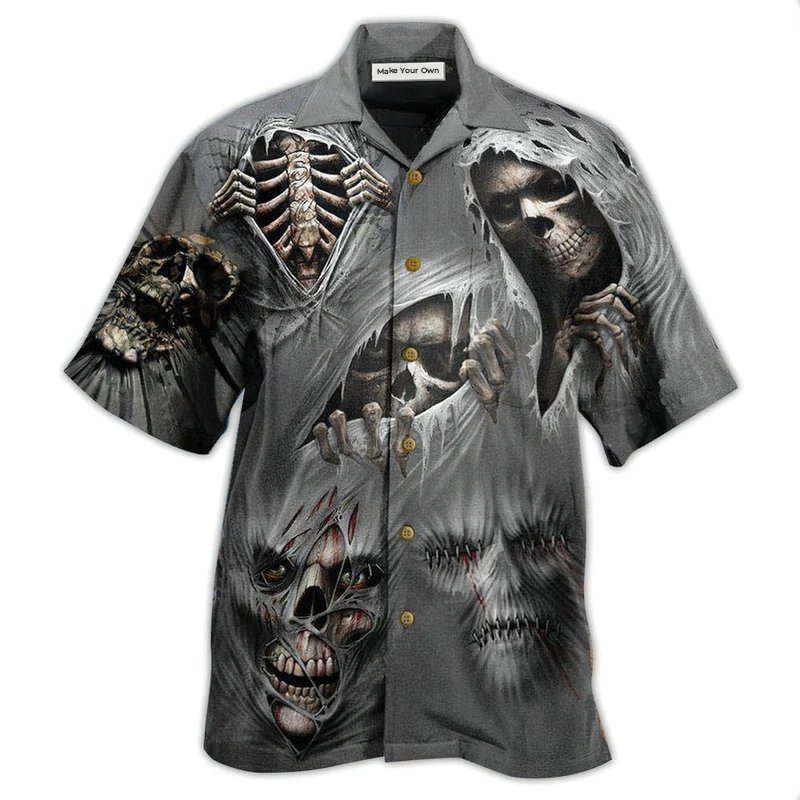 Skull What Scares You Excites Me - Hawaiian Shirt