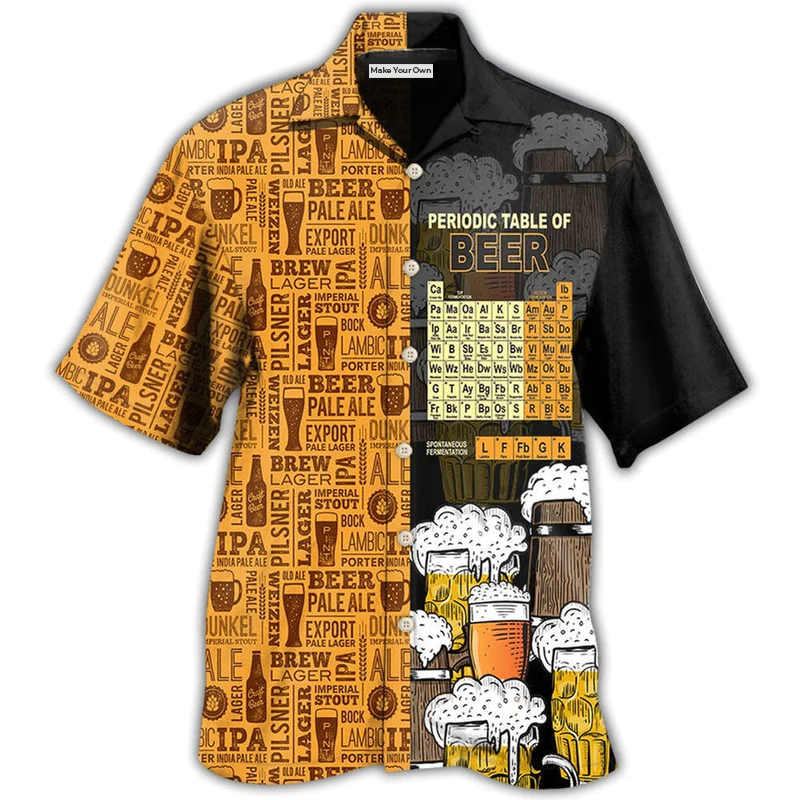 Beer Periodic Table Of Beer - Hawaiian Shirt