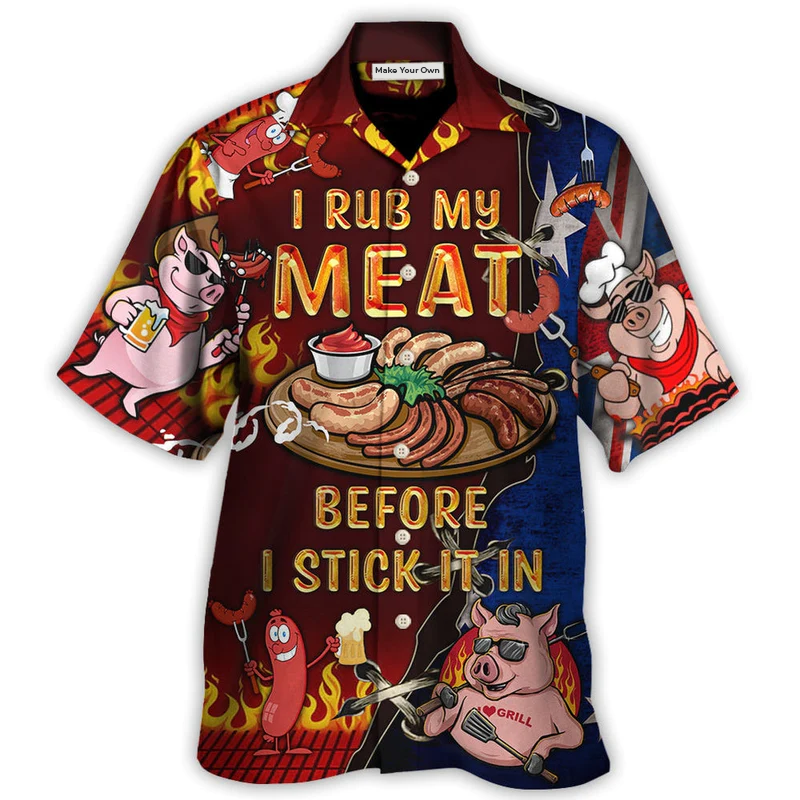 Food I Rub My Meat Australian - Hawaiian Shirt