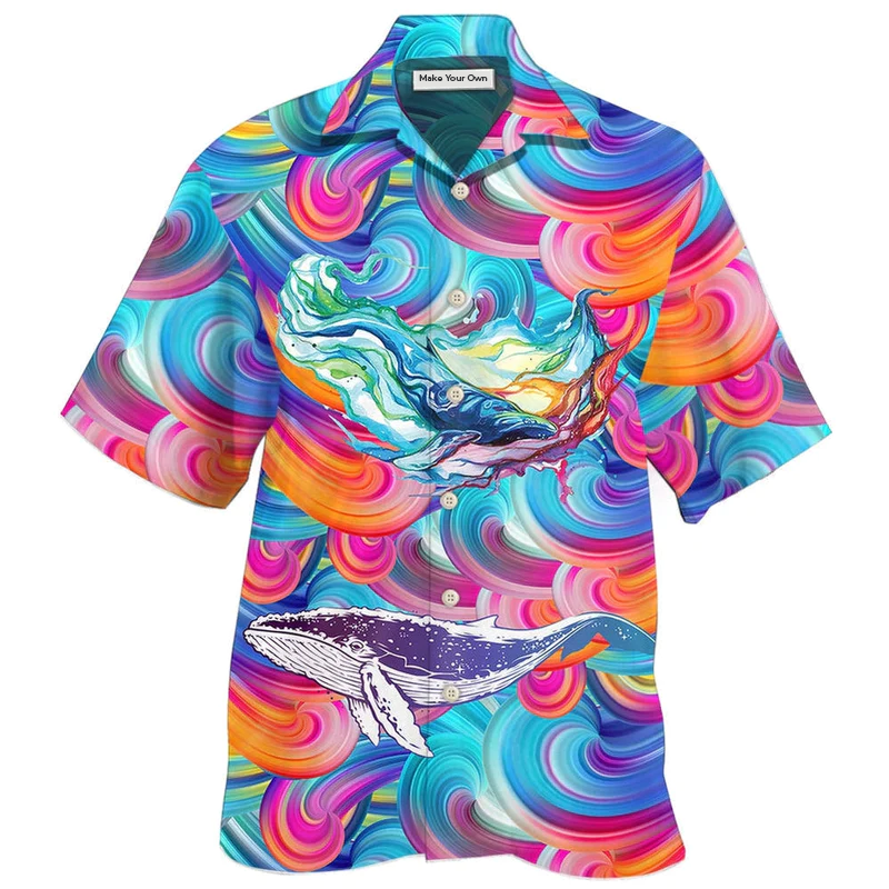 Whale Colorful Cool - Hawaiian Shirt