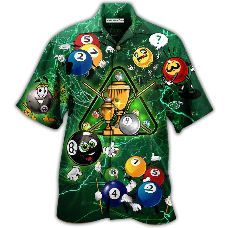 Billiard Lover Green Lightning - Hawaiian Shirt