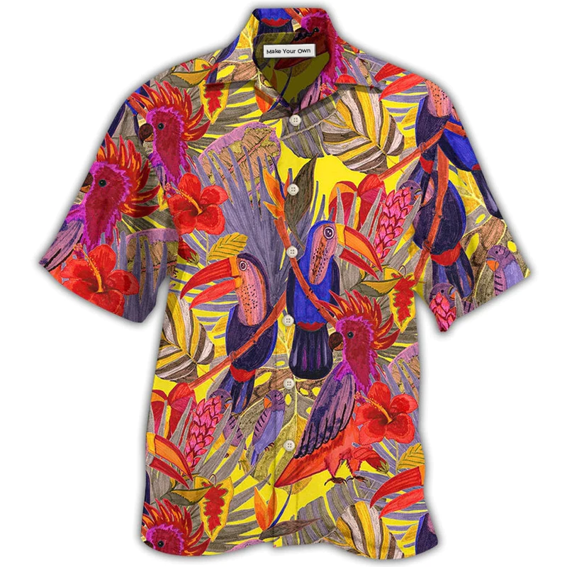 Parrot Tropical Birds Color - Hawaiian Shirt