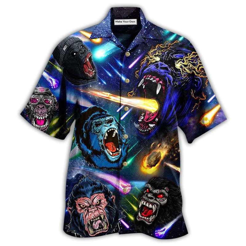 Gorilla Animals Amazing Screaming Gorilla - Hawaiian Shirt