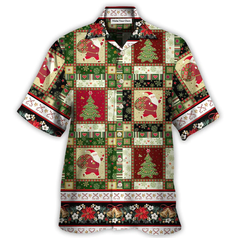 Christmas Santa And Fir-tree - Hawaiian Shirt