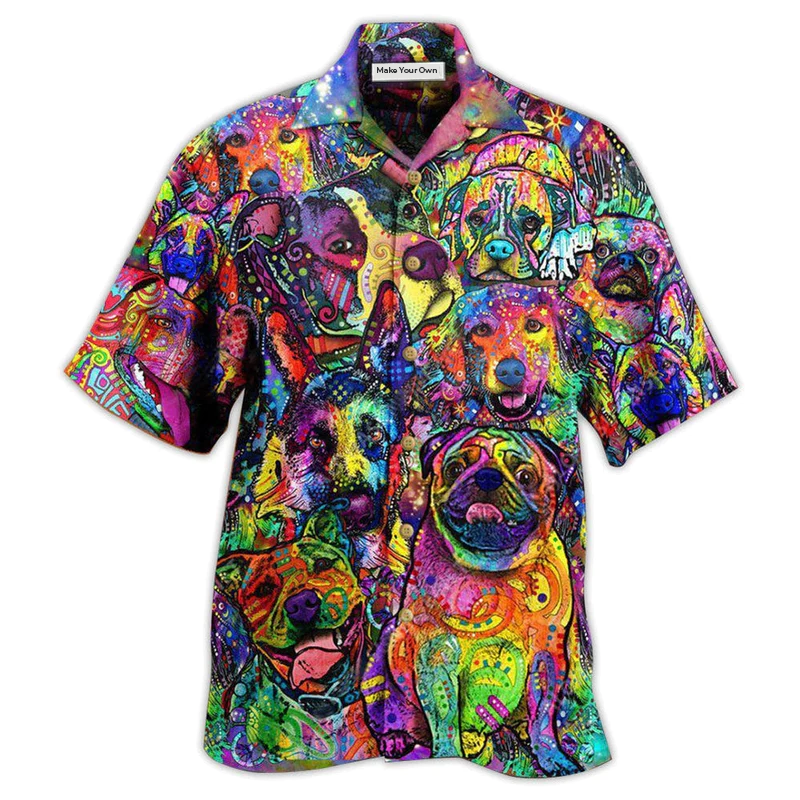 Dogs Be The Person Your Dog Thinks You Are Colorful Painting - Hawaiian Shirt