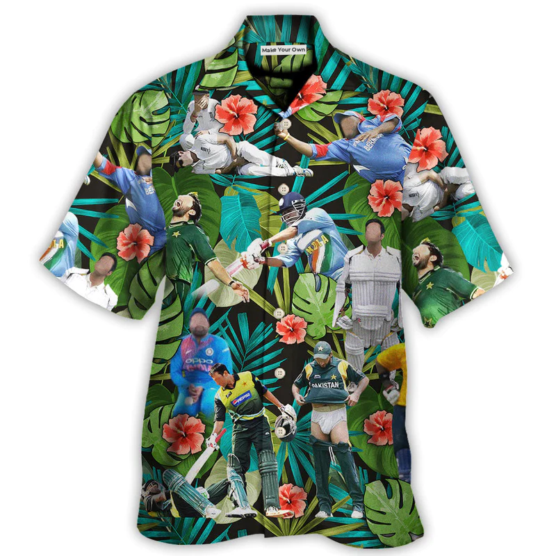 Cricket Sport Funny Play Amazing Tropical Art - Hawaiian Shirt