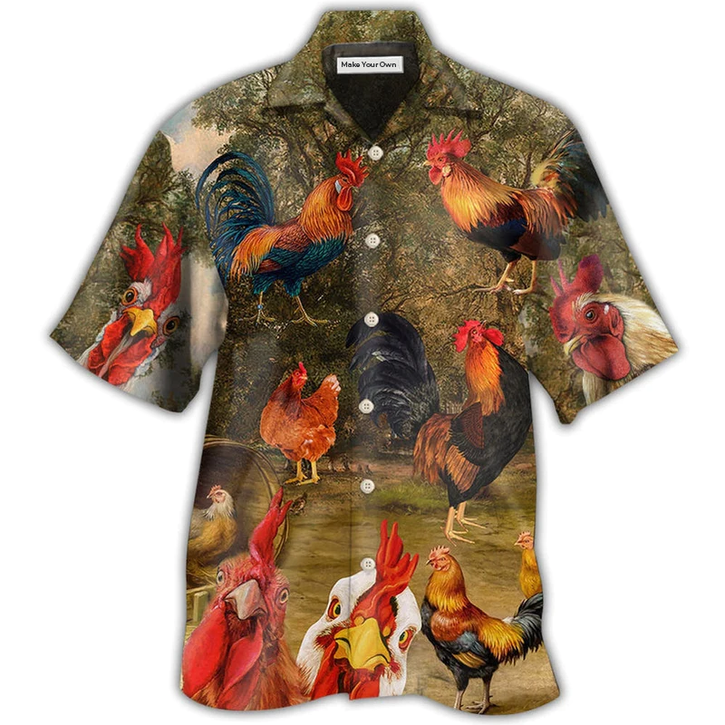 Chicken Old Garden - Hawaiian Shirt