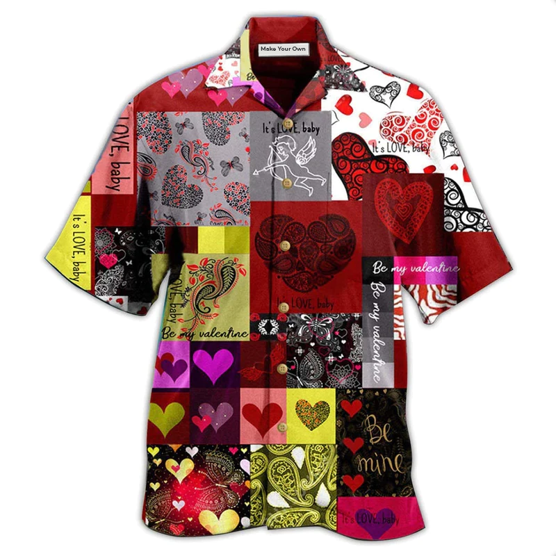Valentine Beautiful Heart Paisley - Hawaiian Shirt
