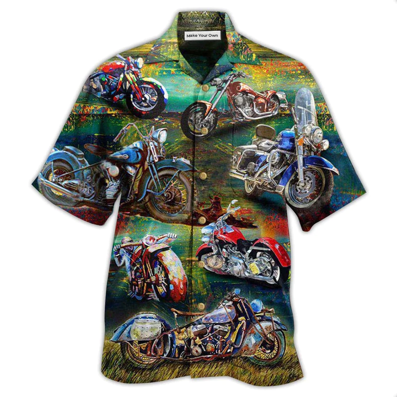 Motorcycle Freedom Is A Full Tank Happy With Road - Hawaiian Shirt