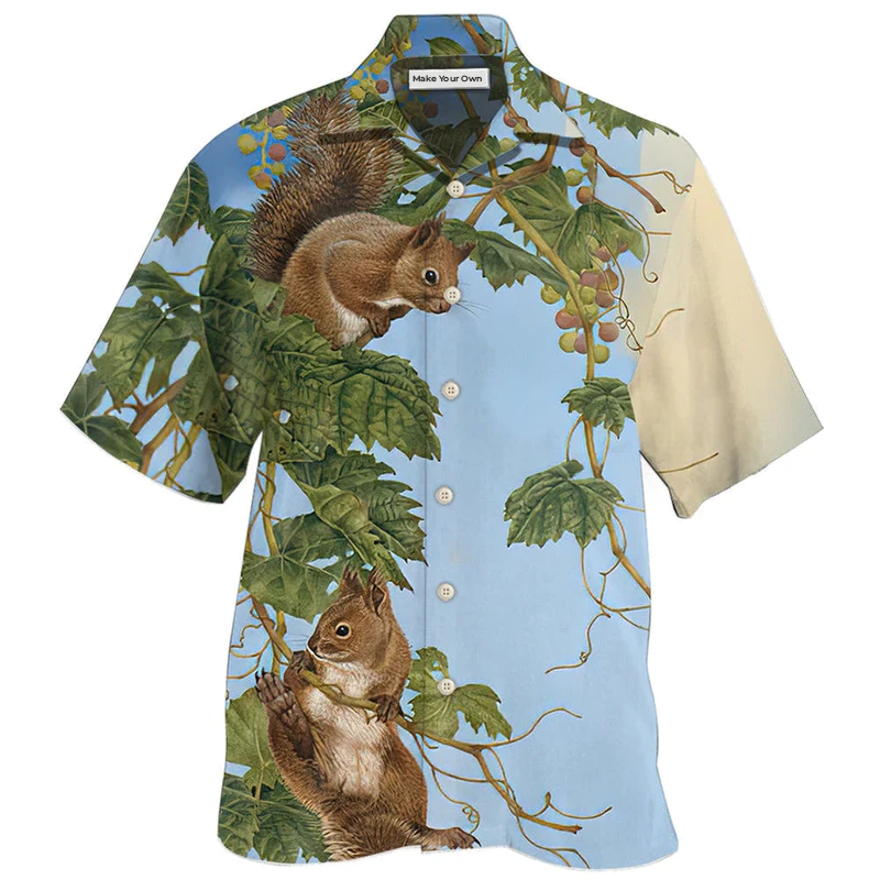 Squirrel Tree Climbing - Hawaiian Shirt