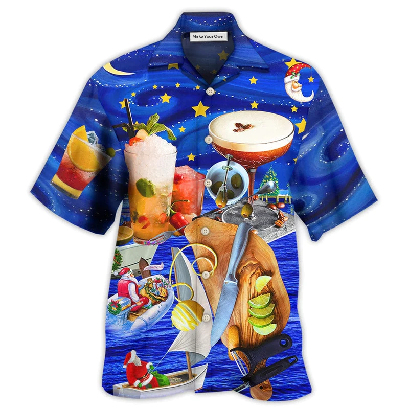 Cocktail Merry Christmas Love Sky - Hawaiian Shirt
