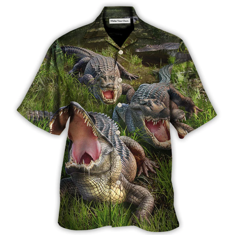 Crocodile The Crocodile Cannot Turn Its Head - Hawaiian Shirt
