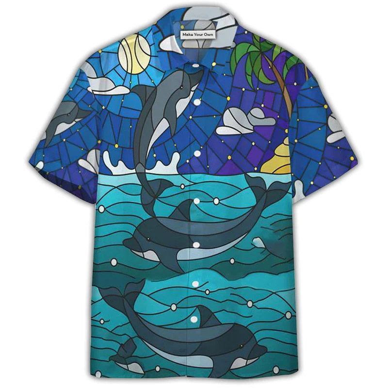 Dolphin Ocean Biology Into The Sea - Hawaiian Shirt