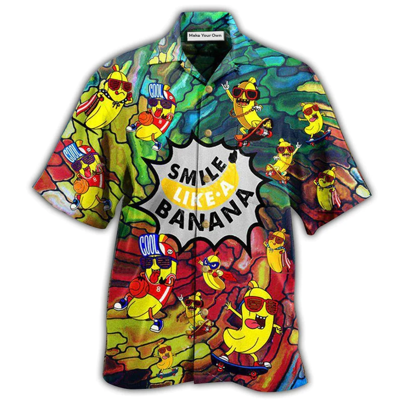 Fruit Smile Like Funny Bananas - Hawaiian Shirt
