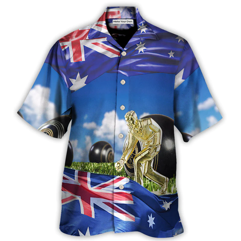 Lawn Bowling The Flag Fly With Wind - Hawaiian Shirt
