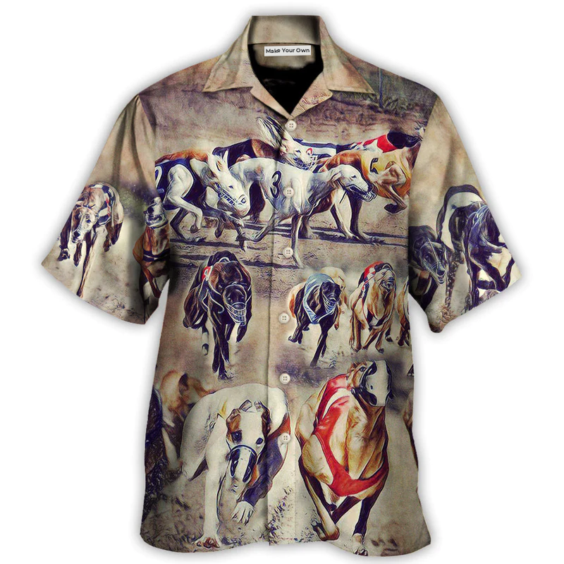 Dog Racing We Love Dog Racing Greyhound Vintage - Hawaiian Shirt